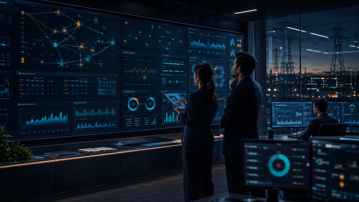 Operators managing connected meters from the GridLynk command centre