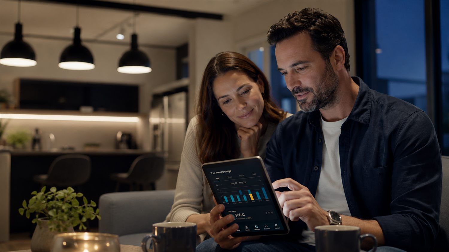 Customers managing energy usage at home with the Senapt end-user app